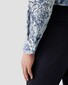 Eton Signature Twill Allover Fantasy Pattern Overhemd Blauw-Wit