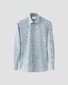Eton Signature Twill Allover Mini Fantasy Parrot Pattern Overhemd Licht Blauw