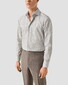Eton Signature Twill Fine Geometric Pattern Overhemd Licht Blauw