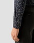 Eton Signature Twill Floral Pattern Overhemd Navy-Bruin