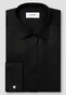 Eton Signature Twill Tuxedo Shirt French Cuffs Hidden Button Placket Overhemd Zwart