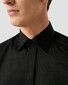 Eton Signature Twill Tuxedo Shirt French Cuffs Hidden Button Placket Overhemd Zwart