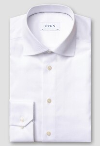 Eton Signature Twill Uni Cutaway Overhemd Wit