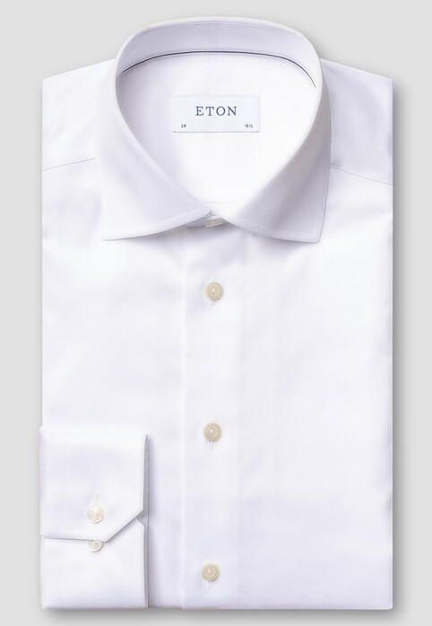 Eton Signature Twill Uni Cutaway Overhemd Wit