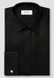 Eton Signature Twill Uni French Cuff Hidden Button Placket Overhemd Zwart