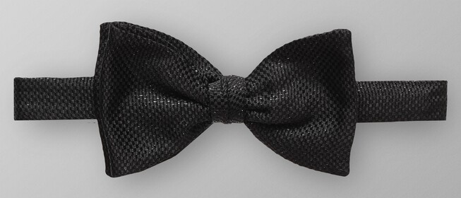 Eton Silk Metallic Ready Tied Strikje Zwart
