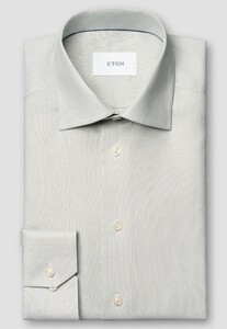 Eton Smooth Fine Twill Organic Extra Long Staple Cotton Shirt Light Green