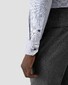 Eton Soft Cotton Tencel Stripe Pattern Overhemd Donker Blauw