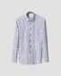 Eton Soft Cotton Tencel Stripe Pattern Overhemd Donker Blauw