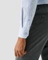 Eton Soft Cotton Tencel Stripe Pattern Overhemd Licht Blauw