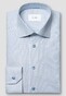 Eton Soft Cotton Tencel Stripe Pattern Overhemd Licht Blauw