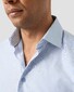 Eton Soft Cotton Tencel Stripe Pattern Overhemd Licht Blauw