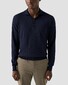 Eton Soft Touch Natural Stretch Fine Knit Cotton Cashmere Trui Navy