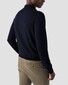 Eton Soft Touch Natural Stretch Fine Knit Cotton Cashmere Trui Navy