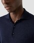 Eton Soft Touch Natural Stretch Fine Knit Cotton Cashmere Trui Navy