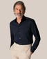 Eton Soft Uni Four-Way Stretch Overhemd Navy