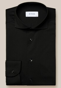 Eton Soft Uni Four-Way Stretch Shirt Black