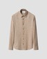 Eton Solid Color Double-Twisted Yarn Cotton Flanel Overhemd Beige