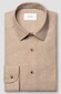 Eton Solid Color Double-Twisted Yarn Cotton Flanel Overhemd Beige