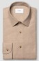 Eton Solid Color Double-Twisted Yarn Cotton Flanel Overhemd Beige