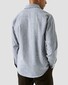 Eton Solid Color Double-Twisted Yarn Cotton Flanel Overhemd Blauw
