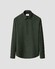 Eton Solid Color Double-Twisted Yarn Cotton Flanel Overhemd Donker Groen