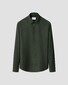 Eton Solid Color Double-Twisted Yarn Cotton Flanel Overhemd Donker Groen