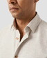 Eton Solid Color Double-Twisted Yarn Cotton Flanel Overhemd Licht Grijs