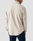 Eton Solid Color Double-Twisted Yarn Cotton Flanel Overhemd Licht Grijs