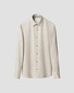 Eton Solid Color Double-Twisted Yarn Cotton Flanel Overhemd Licht Grijs