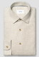 Eton Solid Color Double-Twisted Yarn Cotton Flanel Overhemd Licht Grijs