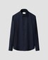 Eton Solid Color Double-Twisted Yarn Cotton Flanel Overhemd Navy