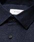 Eton Solid Color Double-Twisted Yarn Cotton Flanel Overhemd Navy