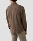 Eton Solid Color Double-Twisted Yarn Soft Brushed Cotton Flanel Overhemd Bruin
