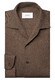 Eton Solid Color Double-Twisted Yarn Soft Brushed Cotton Flanel Overhemd Bruin