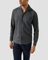 Eton Solid Color Double-Twisted Yarn Soft Brushed Cotton Flanel Overhemd Donker Blauw