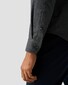 Eton Solid Color Double-Twisted Yarn Soft Brushed Cotton Flanel Overhemd Donker Blauw