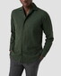 Eton Solid Color Double-Twisted Yarn Soft Brushed Cotton Flanel Overhemd Donker Groen