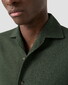 Eton Solid Color Double-Twisted Yarn Soft Brushed Cotton Flanel Overhemd Donker Groen