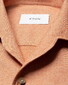 Eton Solid Color Double-Twisted Yarn Soft Brushed Cotton Flanel Overhemd Oranje