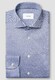 Eton Solid Color Filo di Scozia Cotton Jersey Jacquard Knit Overhemd Blauw