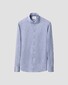Eton Solid Color Filo di Scozia Cotton Jersey Jacquard Knit Overhemd Blauw