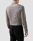 Eton Solid Color Filo di Scozia Cotton Jersey Jacquard Knit Overhemd Bruin