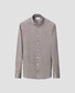 Eton Solid Color Filo di Scozia Cotton Jersey Jacquard Knit Overhemd Bruin