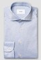 Eton Solid Color Filo di Scozia Cotton Jersey Jacquard Knit Overhemd Licht Blauw