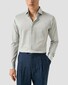 Eton Solid Color Filo di Scozia Cotton Jersey Jacquard Knit Overhemd Licht Groen