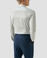 Eton Solid Color Filo di Scozia Cotton Jersey Jacquard Knit Overhemd Licht Groen