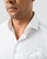 Eton Solid Color Filo di Scozia Cotton Jersey Jacquard Knit Overhemd Wit