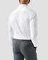 Eton Solid Color Filo di Scozia Cotton Jersey Jacquard Knit Overhemd Wit