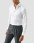 Eton Solid Color Filo di Scozia Cotton Jersey Jacquard Knit Overhemd Wit
